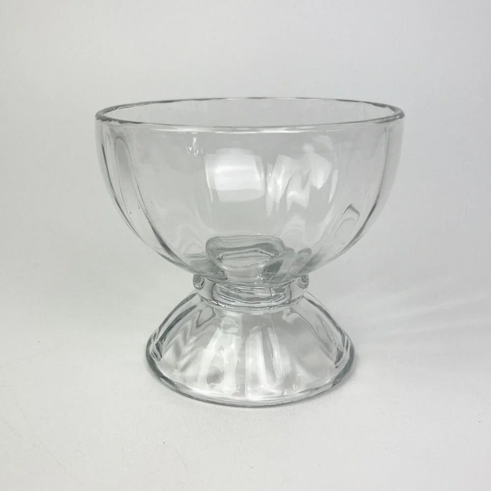 Libbey Set of two Ribbed Oversized Dessert Footed Ice Cream Bowls Serendipity